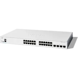 Cisco Catalyst C1300-24T-4G 24-Port Gigabit Ethernet Managed Switch with 4x1GE SFP for reliable SMB networking.