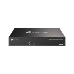 TP-Link VIGI NVR1004H 4 Channel Network Video Recorder with 4K HDMI output and H.265+ compression for high-definition surveillance.