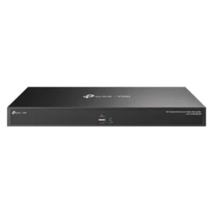 32 Channel Network Video Recorder with mass storage and dual Ethernet ports for advanced surveillance.